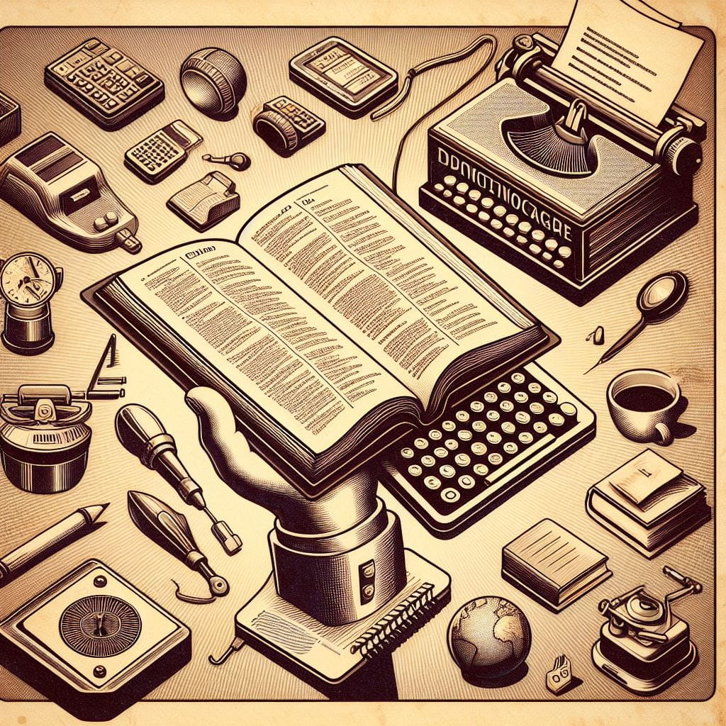 Diccionarios y máquina de escribir